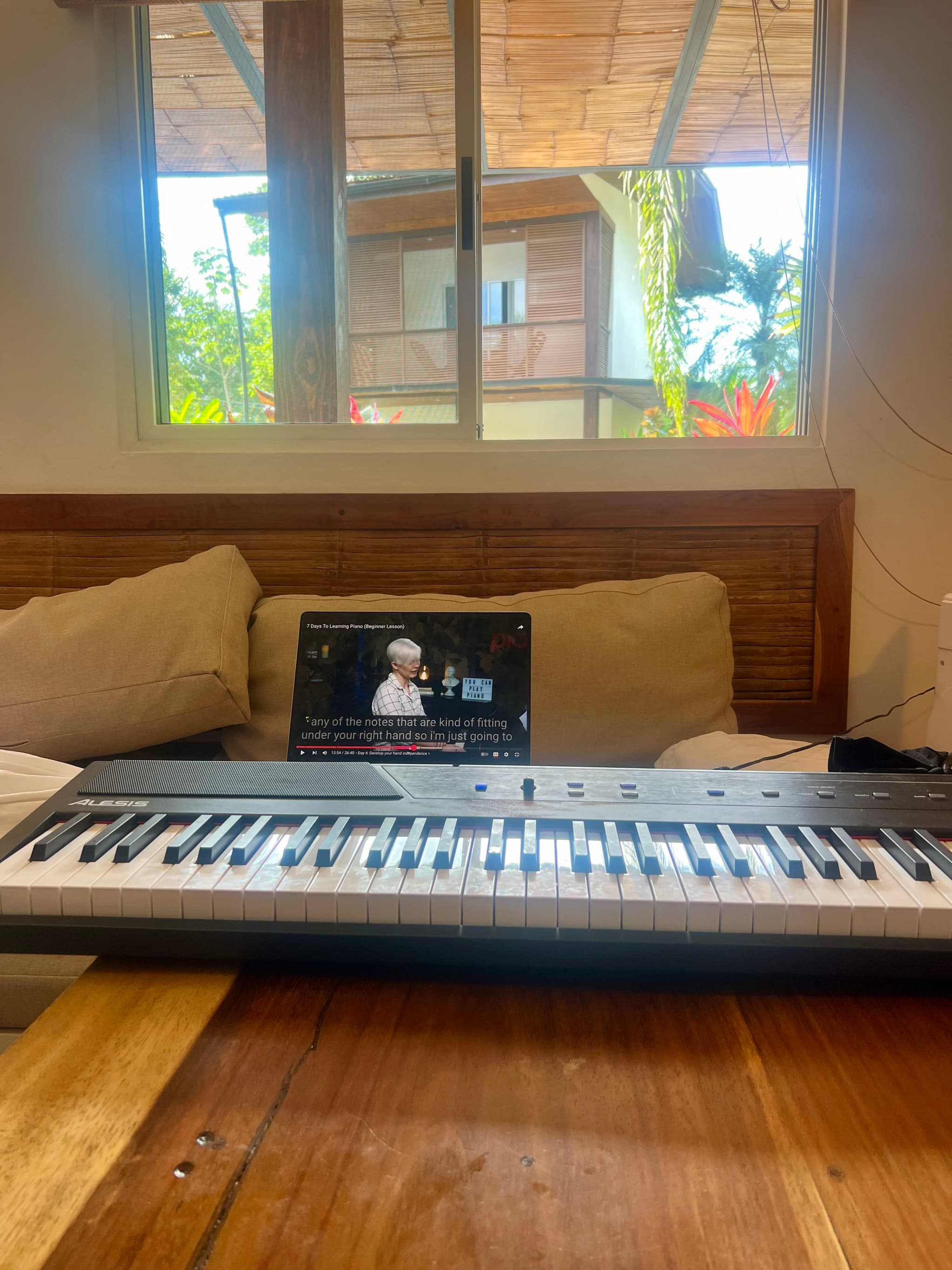 cj packs a piano in our surfboard bag